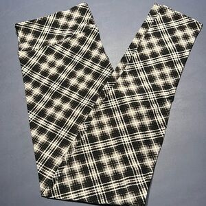 Plaid Black and White Women's Pants